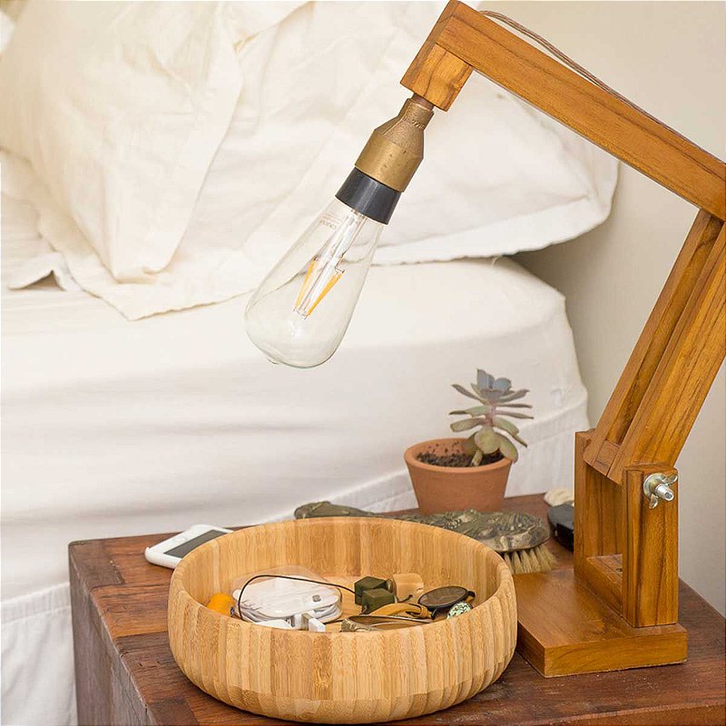 Kit 3 Tigela de Bambu Canelado para Servir Petiscos Porções Decoração Cozinha