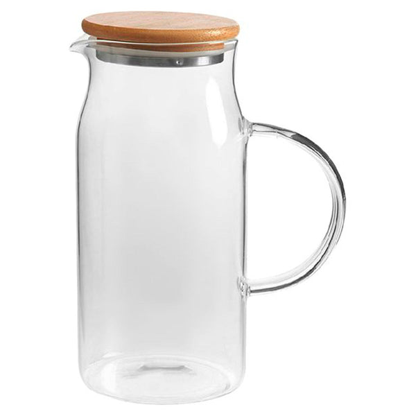Jarra de Vidro com Tampa de Bambu 1,15L - OU